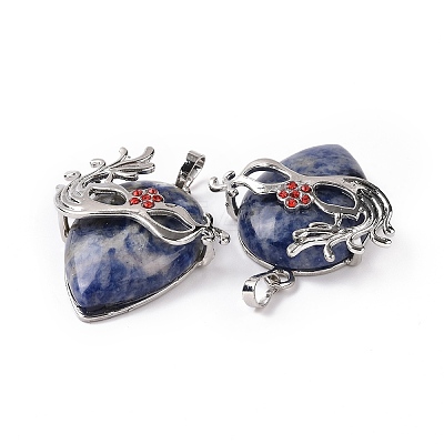 Natural Sodalite Pendants G-P496-02P-01-1