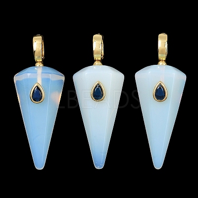 Natural & Synthetic Mixed Stone Pointed Pendants GG-CBA19F2-02G-1