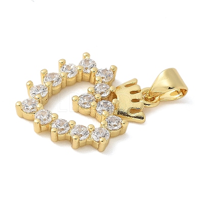 Brass Micro Pave Cubic Zirconia Pendants KK-K298-13G-1