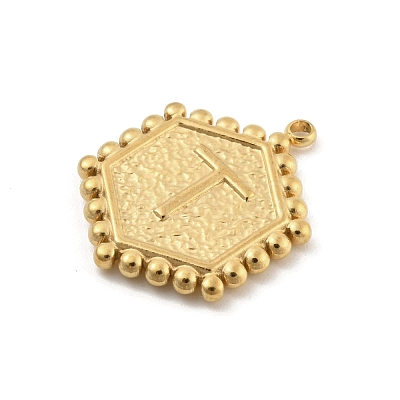 201 Stainless Steel Pendants STAS-R227-01T-G-1