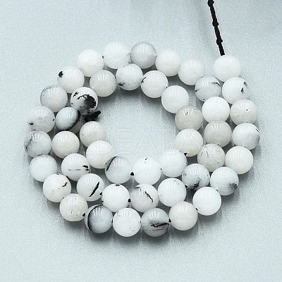 Natural Quartz Beads Strands G-N355-8mm-01-1