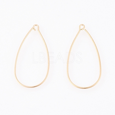Brass Earring Hooks X-KK-T038-138G-1