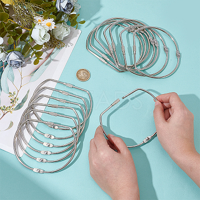 14Pcs Iron & Brass Loose Leaf Book Binder Hinged Rings FIND-UN0010-35-1