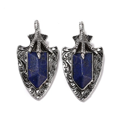 Natural Lapis Lazuli Faceted Big Pendants G-L524-03AS-05-1
