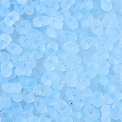FGB Frosted Transparent Glass Seed Beads SEED-N013-06A-11-1