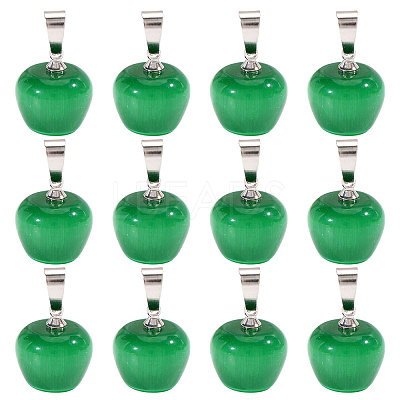 12Pcs Cat Eye Pendants G-CA0001-87-1