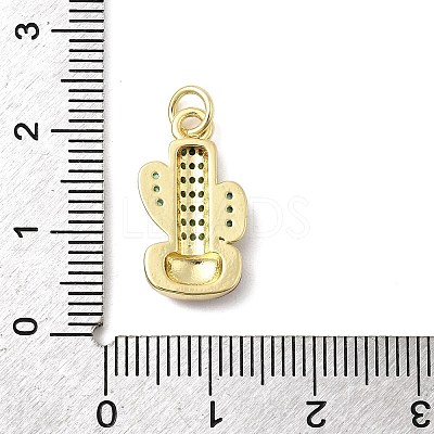 Brass Micro Pave Cubic Zirconia Pendants KK-A278-01A-01G-1