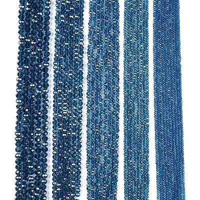 Electroplate Glass Beads Strands EGLA-A044-T6mm-B27-1