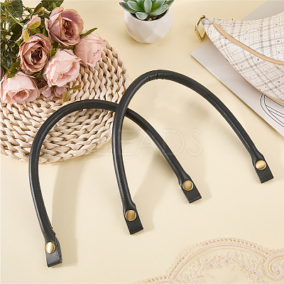 2Pcs PU Imitation Leather Bag Handles DIY-CL0001-62A-1