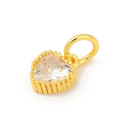Brass Micro Pave Cubic Zirconia Pendants KK-H204-01G-05-1
