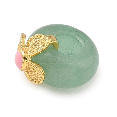 Natural Green Aventurine European Beads GG-D002-02A-01G-1