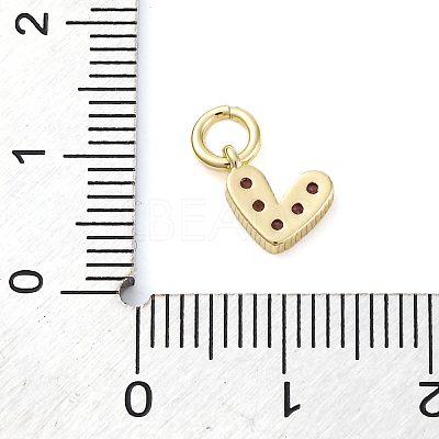 Brass Micro Pave Cubic Zirconia Charms ZIRC-F111-08G-07-1