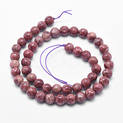 Natural Marble Beads Strands G-K211-6mm-D-1
