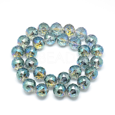Electroplate Glass Bead Strands EGLA-S137-01-1