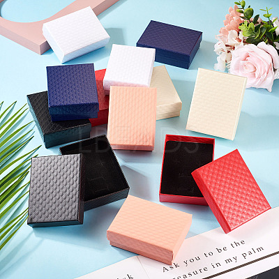 Rhombus Textured Cardboard Gift Storage Boxes CON-TAC0010-03A-01-1