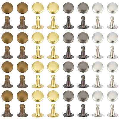 400Pcs 4 Colors Alloy Snap Rivet Butt Screw FIND-GF0009-29-1