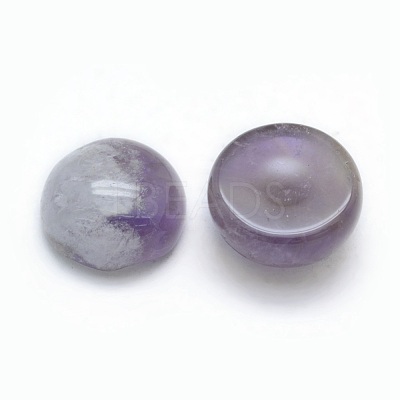 Natural Amethyst Cabochons X-G-P393-R14-10mm-1