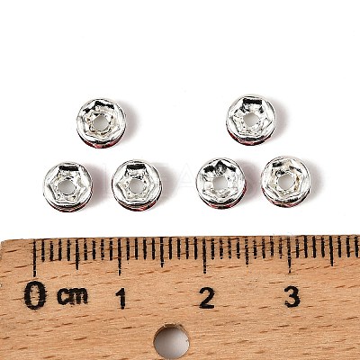 Brass Grade A Rhinestone Spacer Beads RB-A014-Z6mm-21S-1