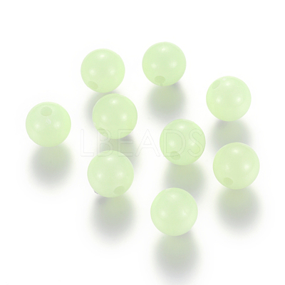 Luminous Acrylic Round Beads X-LACR-R002-8mm-01-1