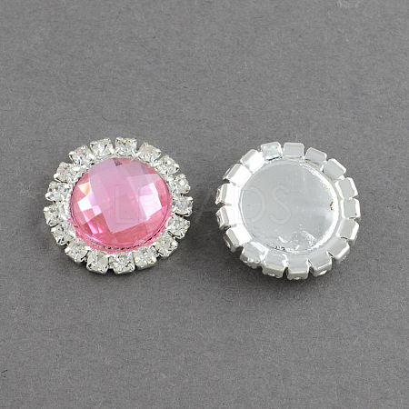 Shining Flat Back Faceted Half Round Acrylic Rhinestone Cabochons RB-S020-05-B06-1