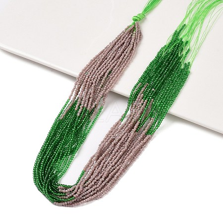 Transparent Gradient Color Glass Beads Strands LS-GLAA-H021-01A-44-1