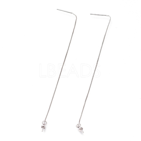 Brass Stud Earring Findings KK-O130-03P-1