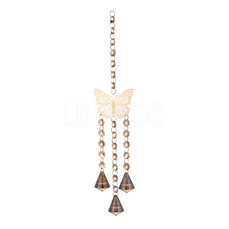 Butterfly Hanging Crystal Chandelier Pendant HJEW-M002-02-1