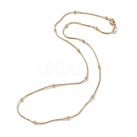 Brass Snake Chain Necklaces X-NJEW-I247-05G-1