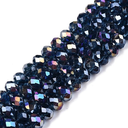 Electroplate Glass Beads Strands EGLA-A044-T8mm-B12-1