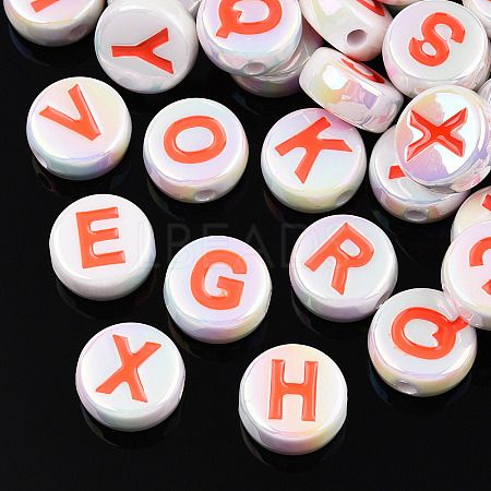 UV Plating Enamel Acrylic Beads PACR-N015-01G-1