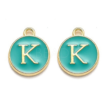 Golden Plated Alloy Enamel Charms LS-ENAM-Q437-15K-1