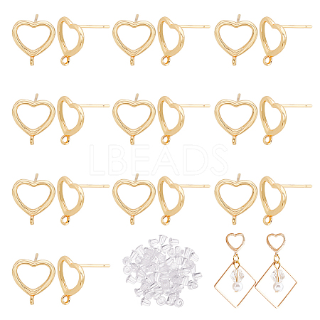 BENECREAT Brass Stud Earring Findings FIND-BC0003-69-1