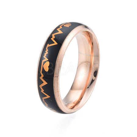 Heart Beat Mood Ring RJEW-N043-31RG-1