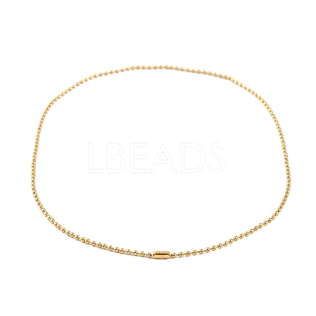 Ion Plating(IP) 304 Stainless Steel Ball Chain Necklaces for Women NJEW-G135-01E-G-1