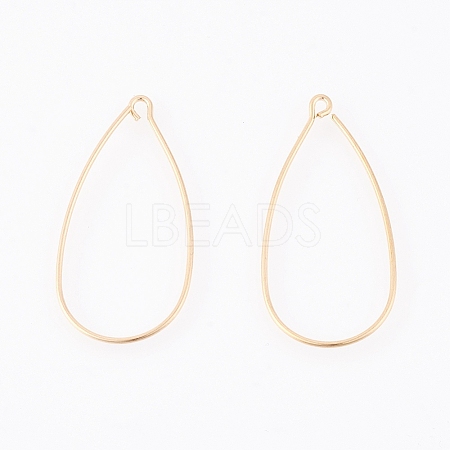 Brass Earring Hooks X-KK-T038-138G-1