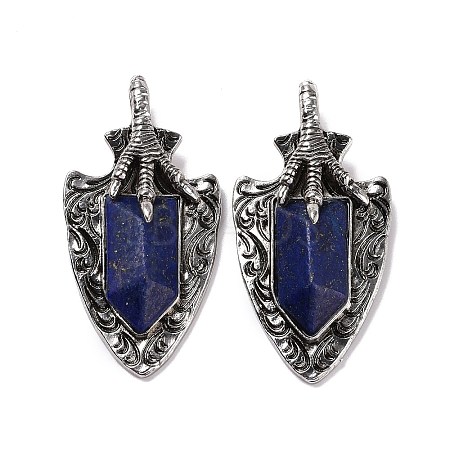 Natural Lapis Lazuli Faceted Big Pendants G-L524-03AS-05-1