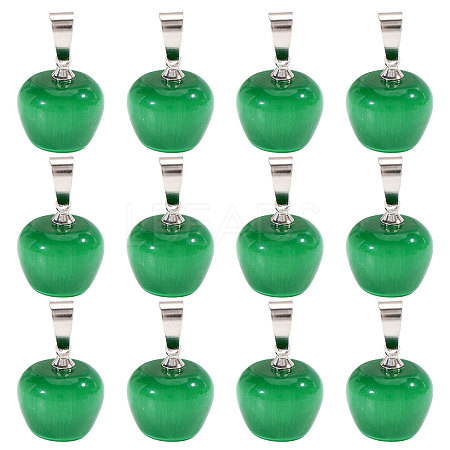 12Pcs Cat Eye Pendants G-CA0001-87-1