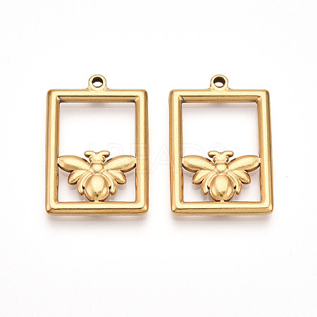 304 Stainless Steel Pendants STAS-N109-17G-1
