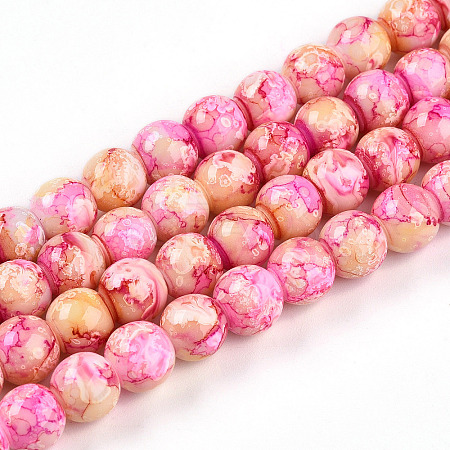 Baking Paint Glass Beads X1-DGLA-N003-8mm-A01-1