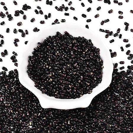 Picasso Spray Painted Glass Seed Beads SEED-T006-04-39-1