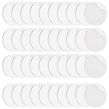 40Pcs Transparent Acrylic Pendants OACR-FS0002-79-1