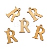 304 Stainless Steel Alphabet Charms STAS-H122-R-AB-2