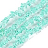 Spray Painted Transparent Glass Beads Strands X-GLAA-P060-01A-08-1