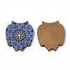 Printed Basswood Cabochons X-WOOD-S045-084-2