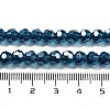 Electroplate Transparent Glass Beads Strands X-EGLA-A035-T6mm-A12-4