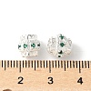 Brass Micro Pave Cubic Zirconia European Beads KK-U067-08S-02-2