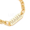 Brass Micro Pave Clear Cubic Zirconia Link Bracelets BJEW-JB05533-01-2