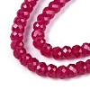 Lab Grown Red Corundum Beads Strands G-G106-A45-06-3
