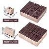 CRASPIRE 2 Sets 2 Style Wooden Stamps DIY-CP0006-65-2