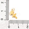 316 Stainless Steel Micro Pave Cubic Zirconia Pendants STAS-K284-01F-G-3
